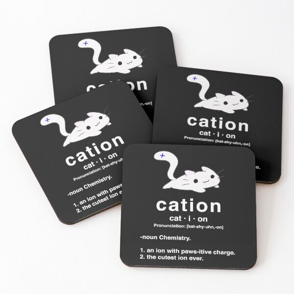 Item preview, Cation. Cat with positive ion. Chemistry Pun. designed and sold by labstud.