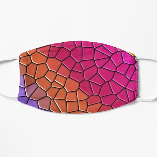 Funky Retro Purple Gold Spectrum Digital Vector Flat Mask