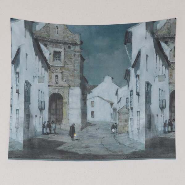 Item preview, An Evening Street Scene Spain - Albert Moulton Foweraker  designed and sold by Vintage Designs +.