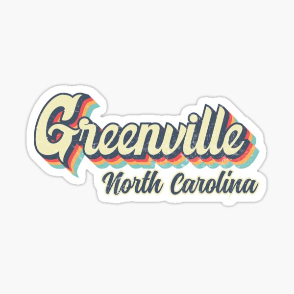 Item preview, Greenville City North Carolina Retro Vintage 70s rainbow designed and sold by Teelogic.
