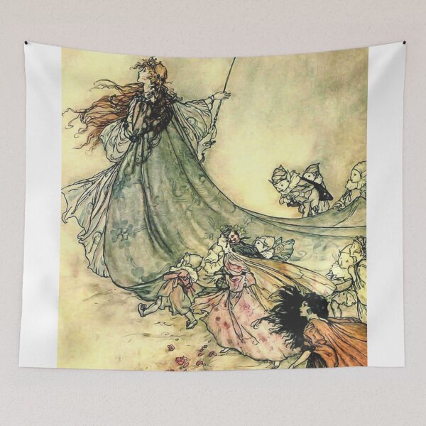 Aperçu de l'œuvre Illustration vintage de la reine des fées par Authur Rackham créée et vendue par Bellathewilde.