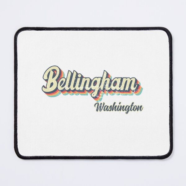 Item preview, Bellingham City Washington Retro Vintage 70s rainbow designed and sold by Teelogic.
