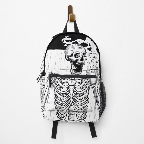 Item preview, halloween coffee drinking skeleton skull designed and sold by TERRYCOXSHOP.