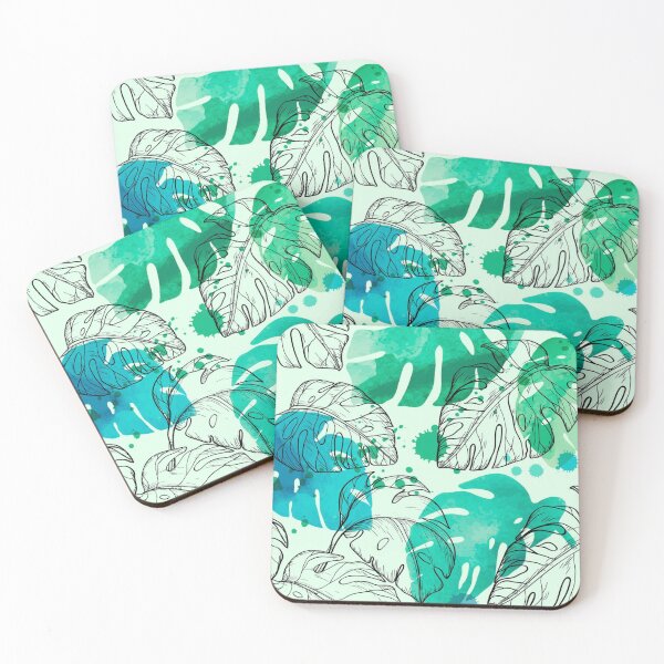 Item preview, Abstract watercolor seamless leaves designed and sold by Gurshnet68.