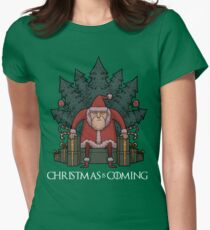 Santa Of Thrones - Christmas Is Coming Women's Fitted T-Shirt