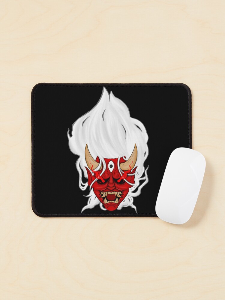 The Oni Dbd Glowing Eyes Mouse Pad For Sale By Squiddythings Redbubble