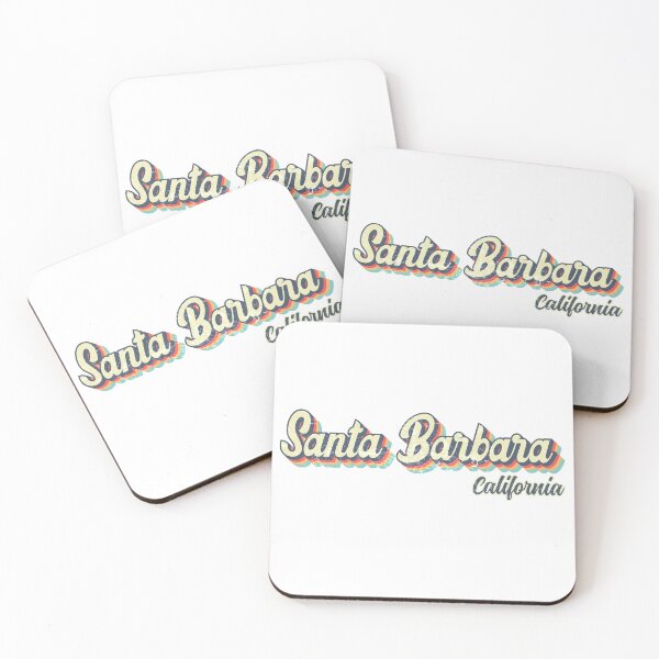 Item preview, Santa Barbara City California Retro Vintage 70s rainbow designed and sold by Teelogic.