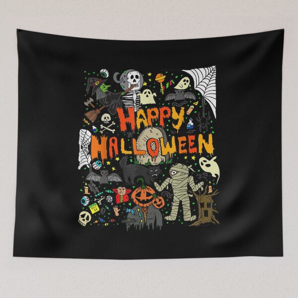 Item preview, Happy Halloween Scary Retro designed and sold by bluechic89.