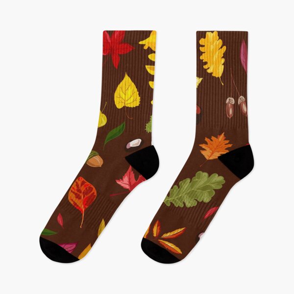 Item preview, Falling autumn leaves chestnuts and acorns designed and sold by Gurshnet68.
