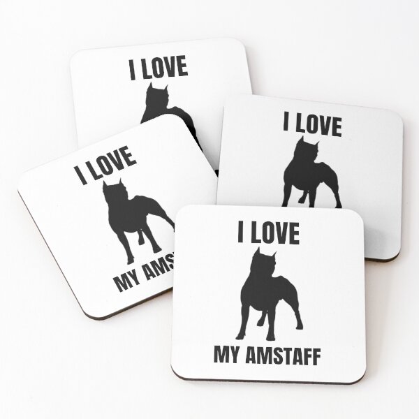 Item preview, I Love My AmStaff designed and sold by NiftyTees.