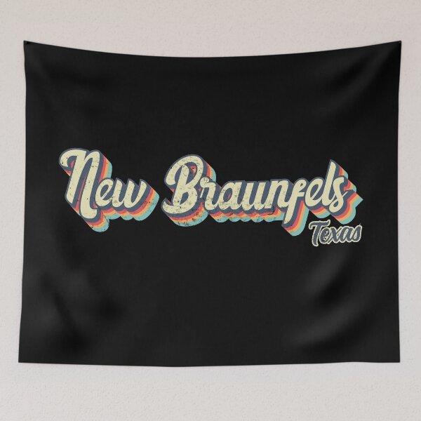 Item preview, New Braunfels city Texas Retro Vintage 70s rainbow designed and sold by Teelogic.