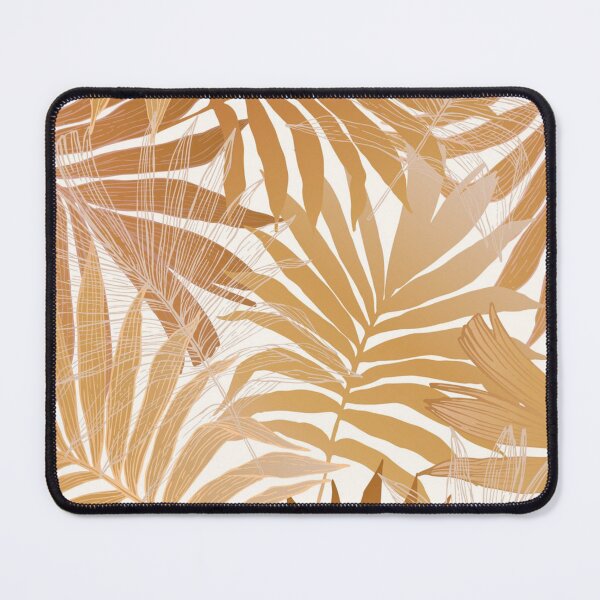 Item preview, Gold palm leaves seamless pattern designed and sold by Gurshnet68.