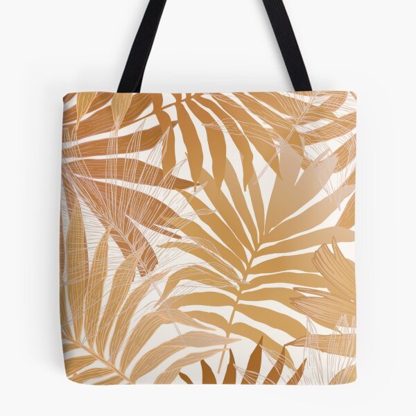 Item preview, Gold palm leaves seamless pattern designed and sold by Gurshnet68.