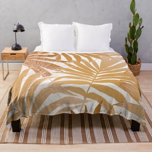 Item preview, Gold palm leaves seamless pattern designed and sold by Gurshnet68.