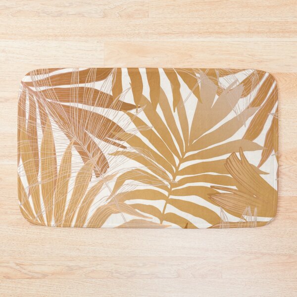 Item preview, Gold palm leaves seamless pattern designed and sold by Gurshnet68.
