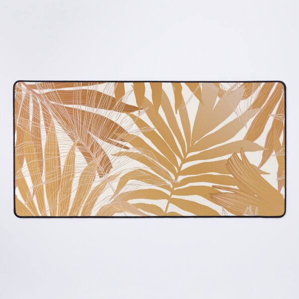 Item preview, Gold palm leaves seamless pattern designed and sold by Gurshnet68.