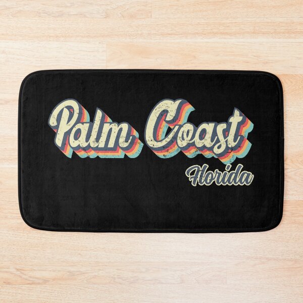 Item preview, Palm Coast City Florida Retro Vintage 70s rainbow designed and sold by Teelogic.