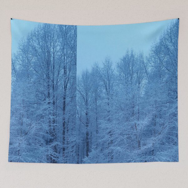 Item preview, snow covered trees at dusk designed and sold by Night-parade.