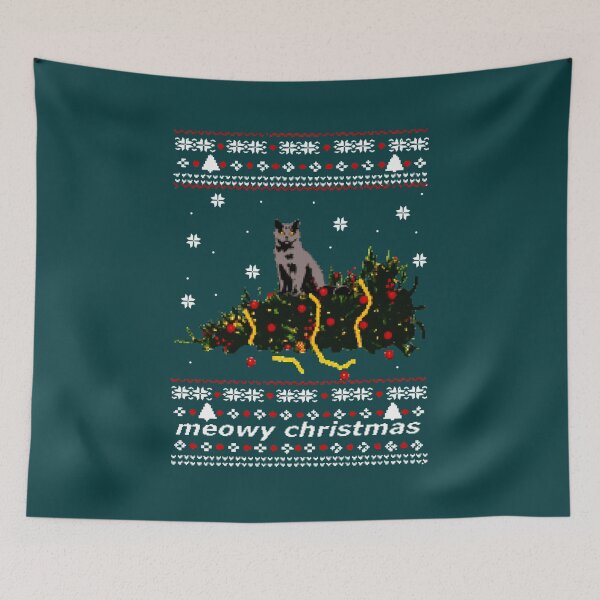 Item preview, ugly sweater  christmas tree knocked down by a cat designed and sold by KennyDalglish.