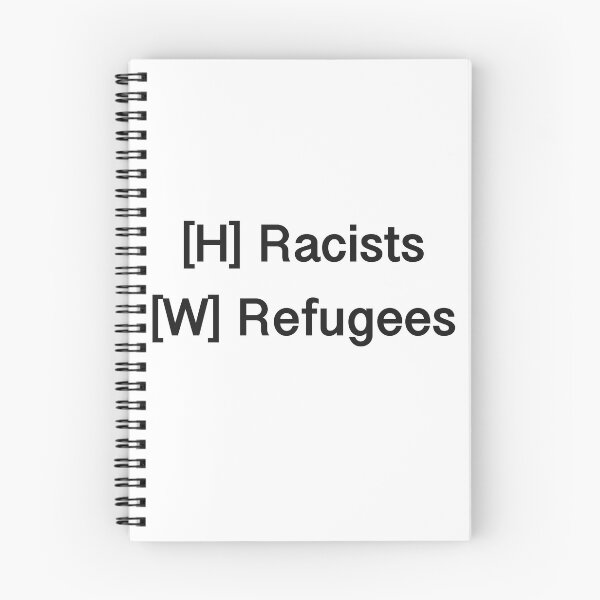 Item preview, Will Trade Racists For Refugees (black) designed and sold by gruthepidgeon.