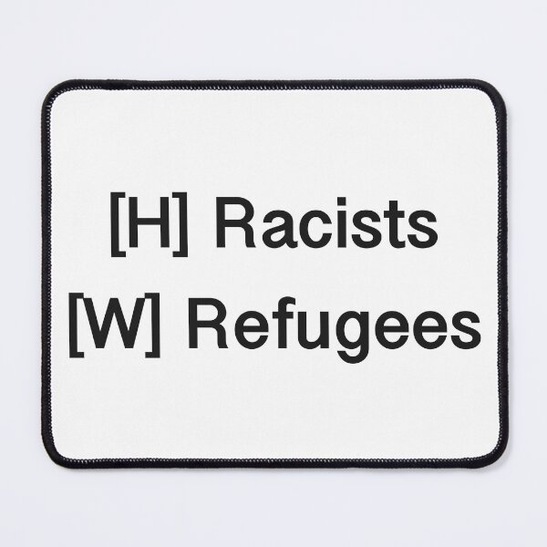 Item preview, Will Trade Racists For Refugees (black) designed and sold by gruthepidgeon.