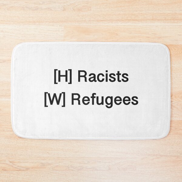 Artikelvorschau, Will Rassisten gegen Flüchtlinge tauschen (schwarz) entworfen und verkauft von gruthepidgeon.