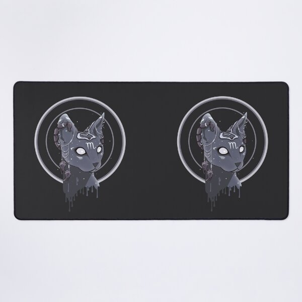 Item preview, Scorpio Zodiac Space Cat Monochrome designed and sold by lemonoclefox.