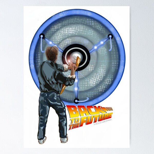 Marty McFly Rocking the Flux Capacitor Amplifier Poster