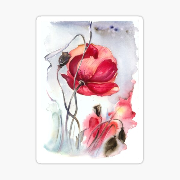 "When the Mists Fall Down" from the series "Blossoming Planet" Sticker