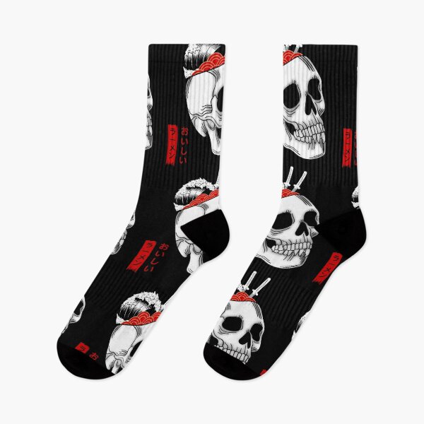 Item preview, Ramen skull, japanese tattoo design, the great wave ramen, japanese tattoo inspired, designed and sold by shodark.