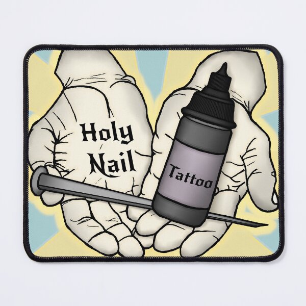 Item preview, Holy Nail Tattoo designed and sold by cptFootPilz.