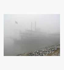 Riverboat In The Fog Photographic Print