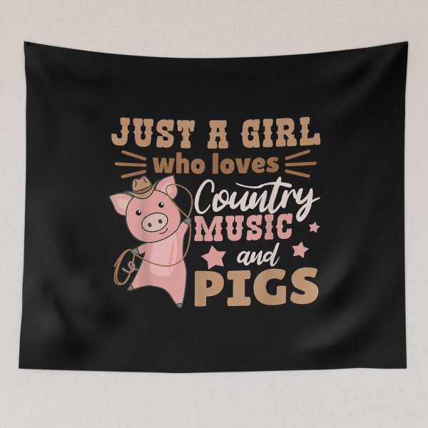 Item preview,  Just Girl Loves Country Music Pigs designed and sold by dianev79.