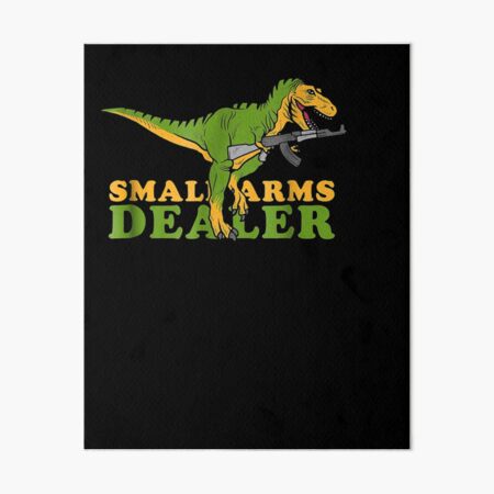GRAPHICS & MORE Small Arms Dealer T-Rex Card Poker Funny Humor Ice Hockey Puck 