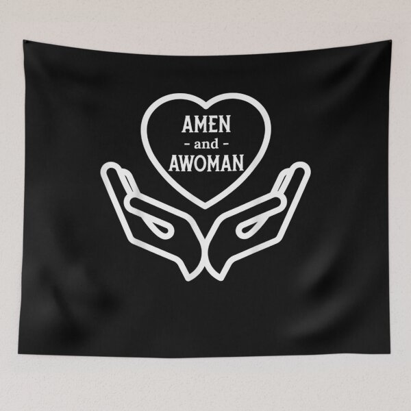 Item preview, Amen Awoman Praying Prayers Gender Neutral Feminist  designed and sold by janetconnie8l.