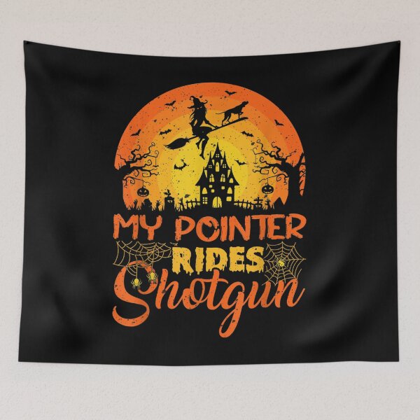 Item preview,  Vintage Witch Pointer Rides Shotgun Halloween designed and sold by dianev79.