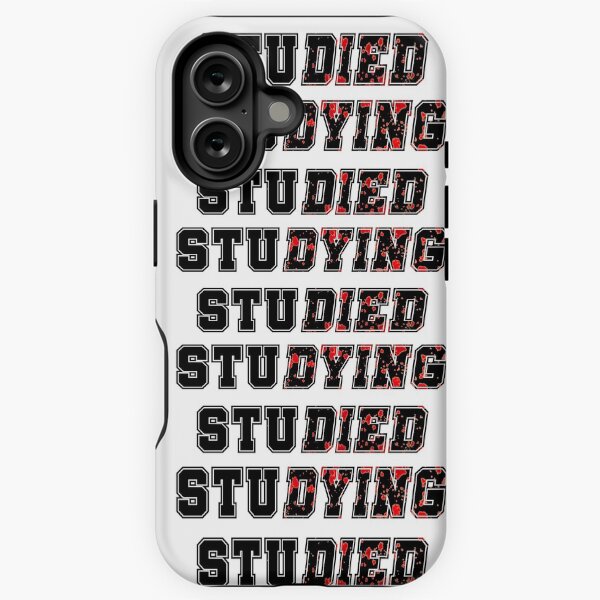Vista previa del artículo con la obra «Estudiar Estudió - negro y salpicaduras de sangre - regreso a la escuela», diseñado y vendido por hasbeenz.