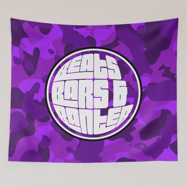 Item preview, Beats, Bars & Banter - Purple Camo  designed and sold by BLICK-DESIGNS.