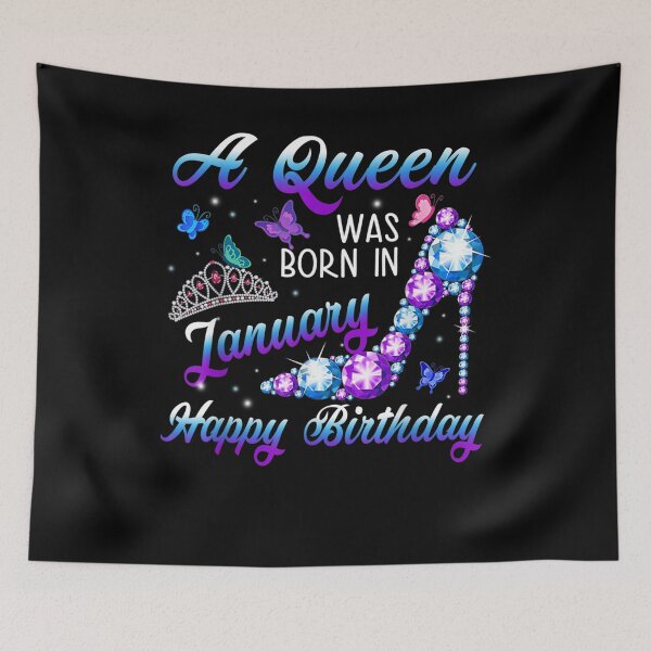 Item preview, Birthday A Queen Was Born In January Happy Birthday  designed and sold by janetconnie8l.