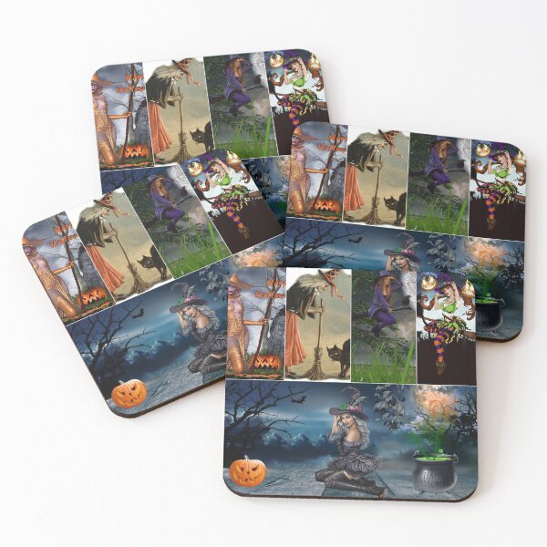 Item preview, Oldish Vintage Halloween. Happy All Hallows' Eve Witch Montage #28 designed and sold by Krispsm.