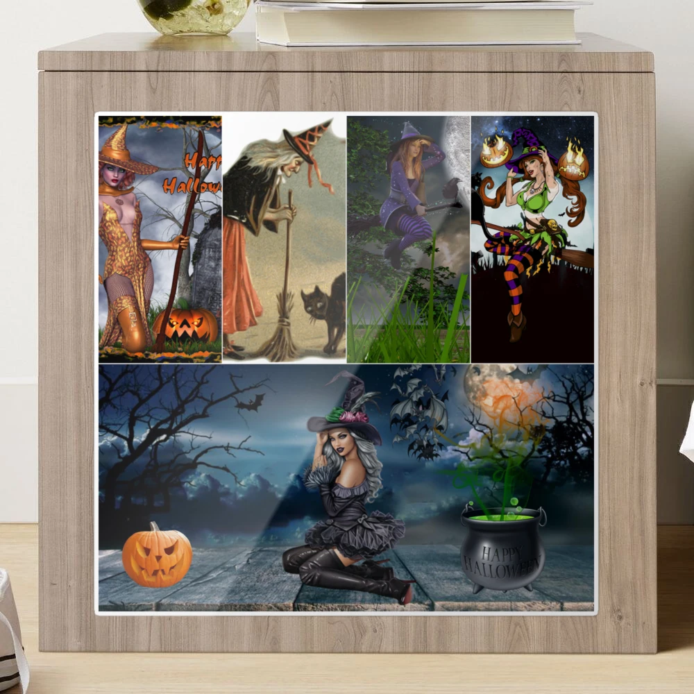 Oldish Vintage Halloween. Happy All Hallows' Eve Witch Montage #28 