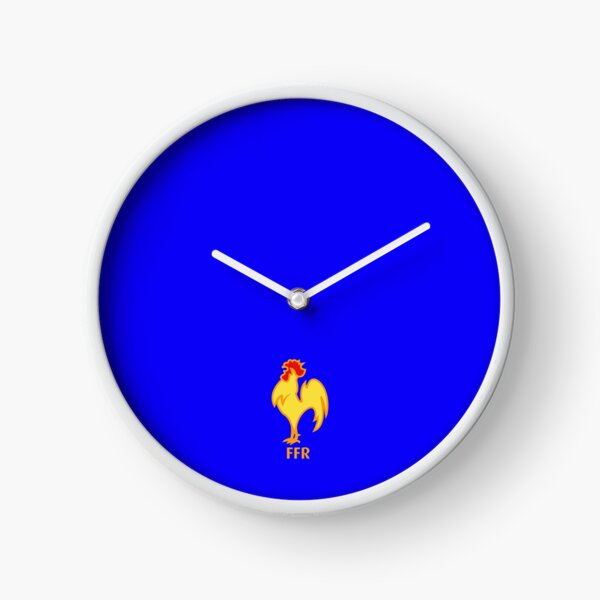 Wooden Welsh Dragon Rugby Clock Brown Two Colours