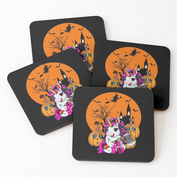 Item preview, Cute Alt Unicorn Full Moon Witch And Pumpkins designed and sold by MyFreakyWorld.