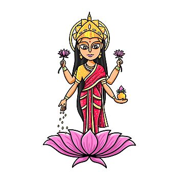 Image of Sketch Of Lord Venkateshwara And Goddess Lakshmi Sign And Symbols  Outline Editable Illustration-MH610545-Picxy