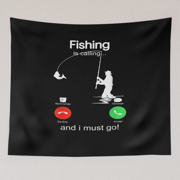 Item preview, Fishing Is Calling And I Must Go Funny Phone Screen Fishing  designed and sold by janetconnie8l.