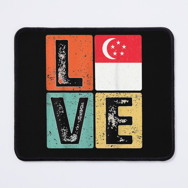 Item preview, Vintage Retro I Love Singapore Flag For Singaporean Pride designed and sold by janetconnie8l.