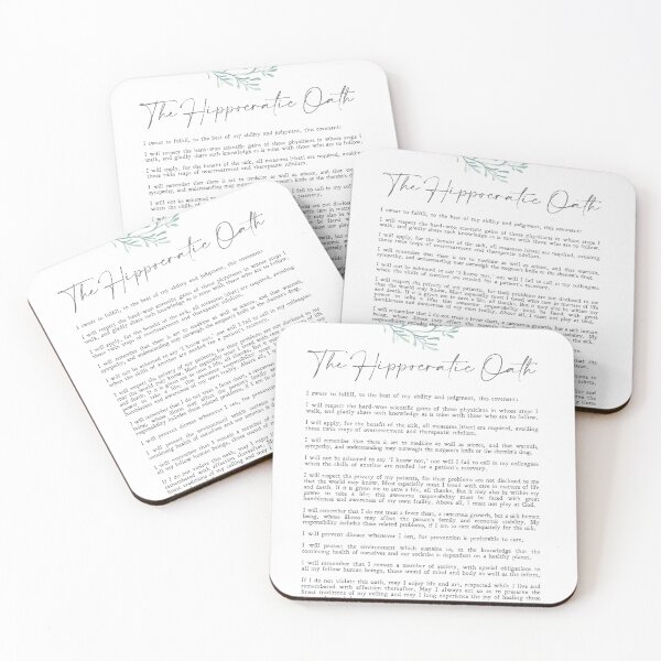 Item preview, Hippocratic Oath | Nurse | Doctor | Inspiration | Wall Art | Minimalist | Print | Quote | Fathers Day Gift designed and sold by SmashingInkster.