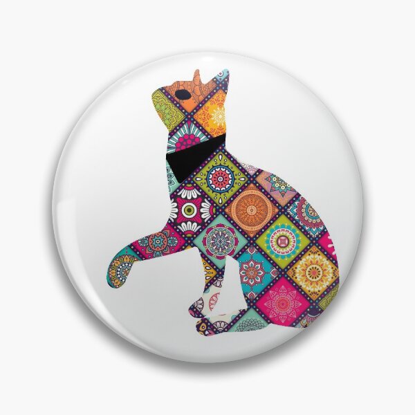 Item preview, Kawaii Adorable Cat with Abstract Pattern, Popoki 802 designed and sold by VinBasis.