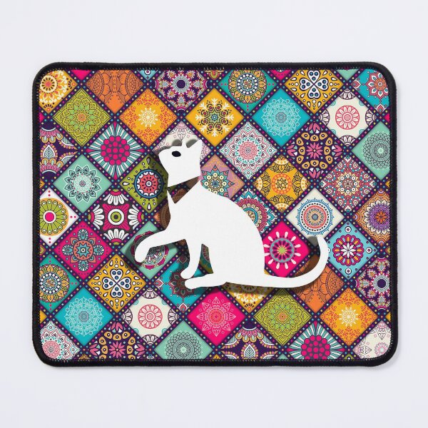 Item preview, Kawaii Adorable Cat with Abstract Pattern, Popoki 802 designed and sold by VinBasis.