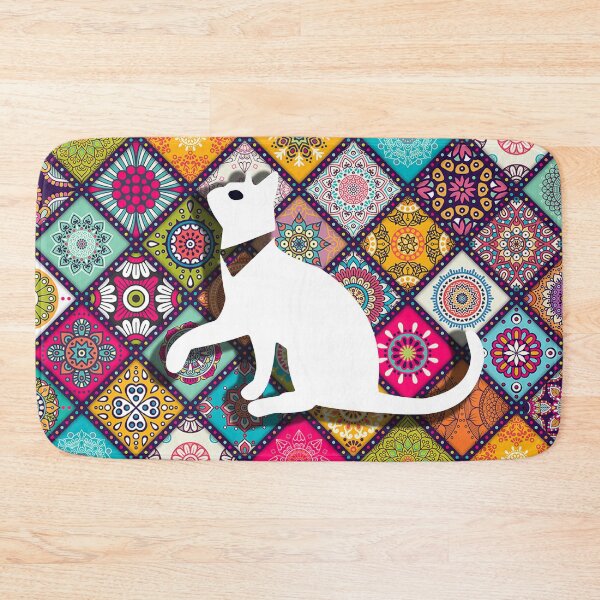 Item preview, Kawaii Adorable Cat with Abstract Pattern, Popoki 802 designed and sold by VinBasis.